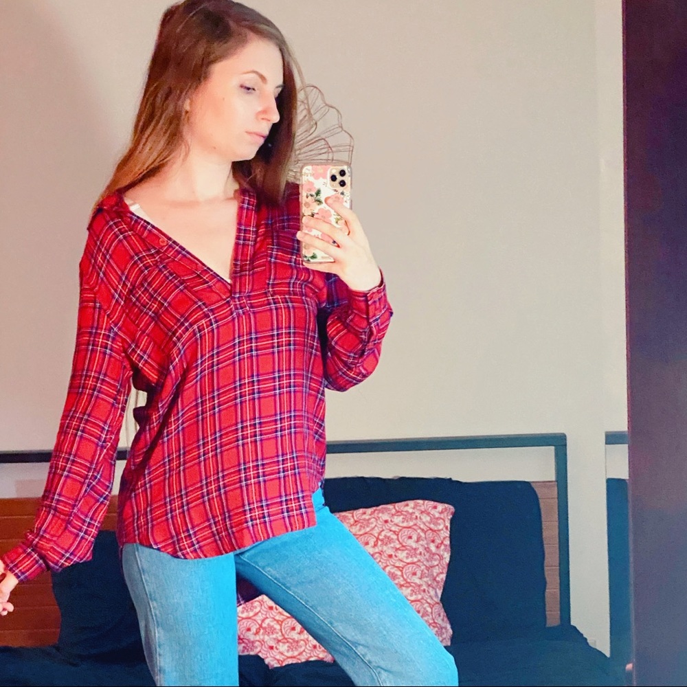 UNIVERSAL THREAD | Red Flannel Top